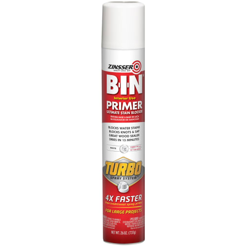 Zinsser BIN Turbo White Primer Spray, 24 oz